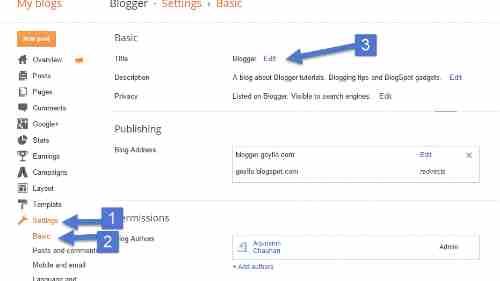 How to Change Blog Name on Blogger